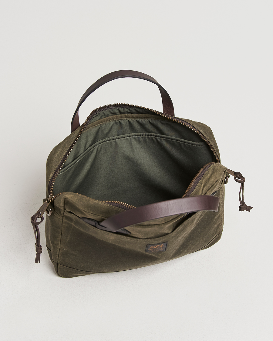 Herr | Väskor | Filson | Tin Cloth Compact Briefcase Otter Green