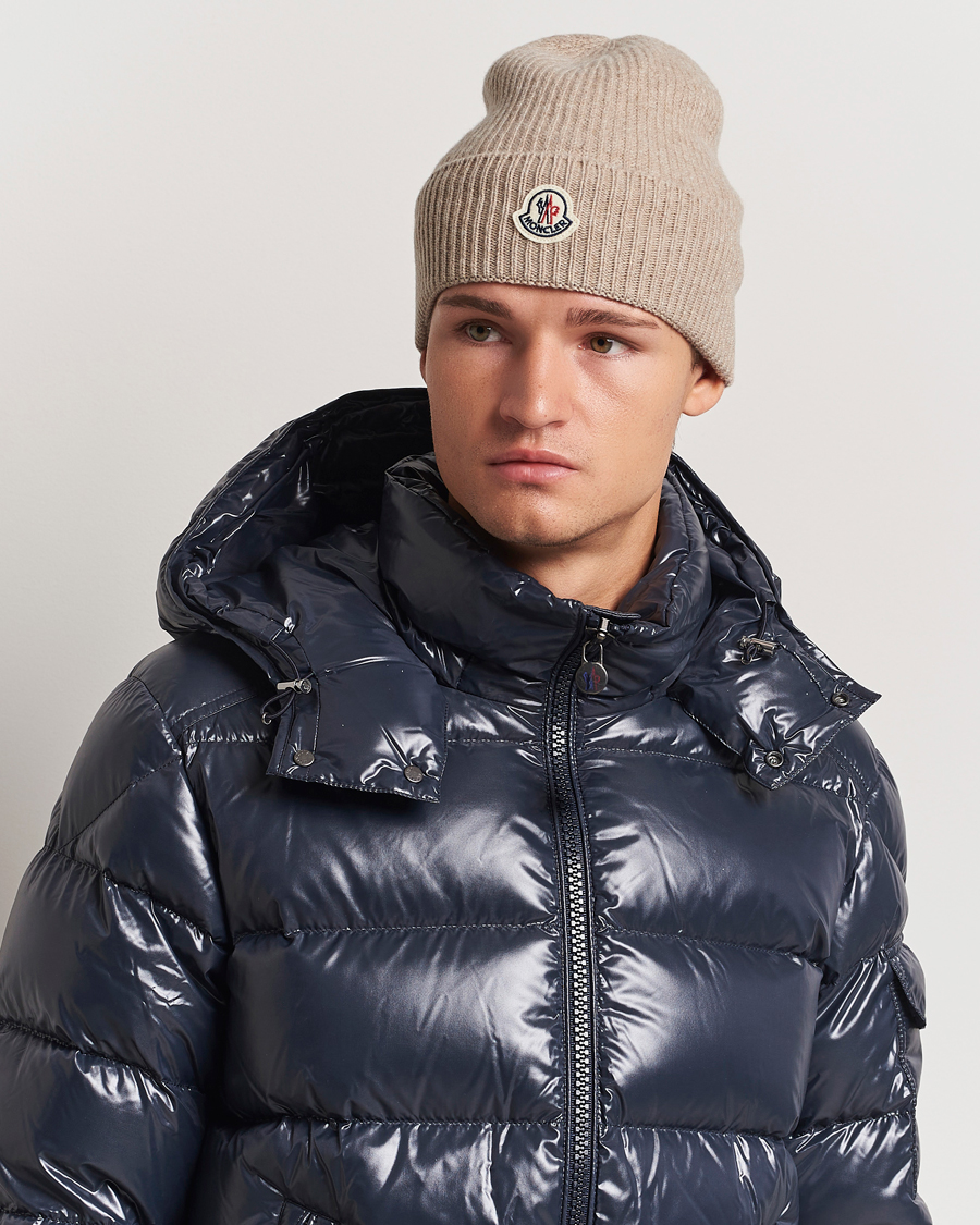 Herr | Moncler Cashmere Beanie Beige | Moncler | Cashmere Beanie Beige