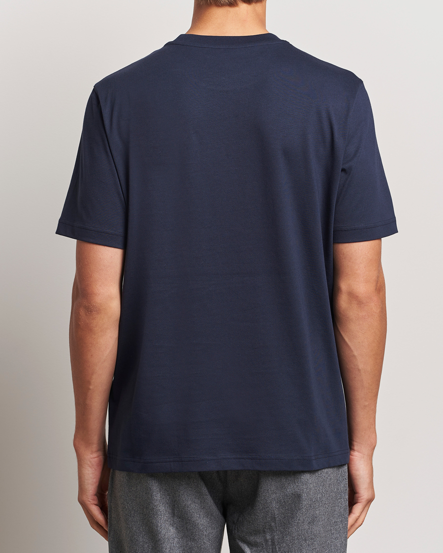 Herr | T-Shirts | Moncler | All Over Lettering T-Shirt Navy