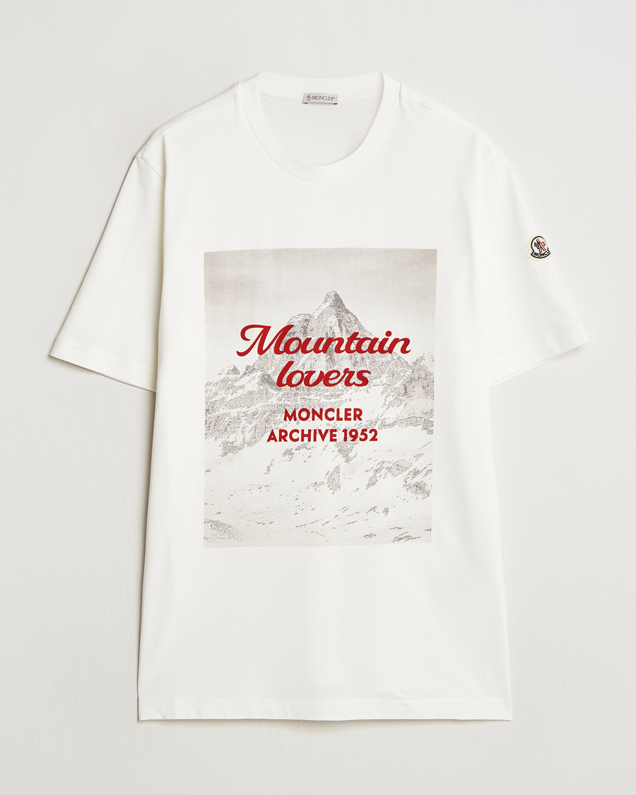 Herr | T-Shirts | Moncler | Mountain Lovers T-Shirt White
