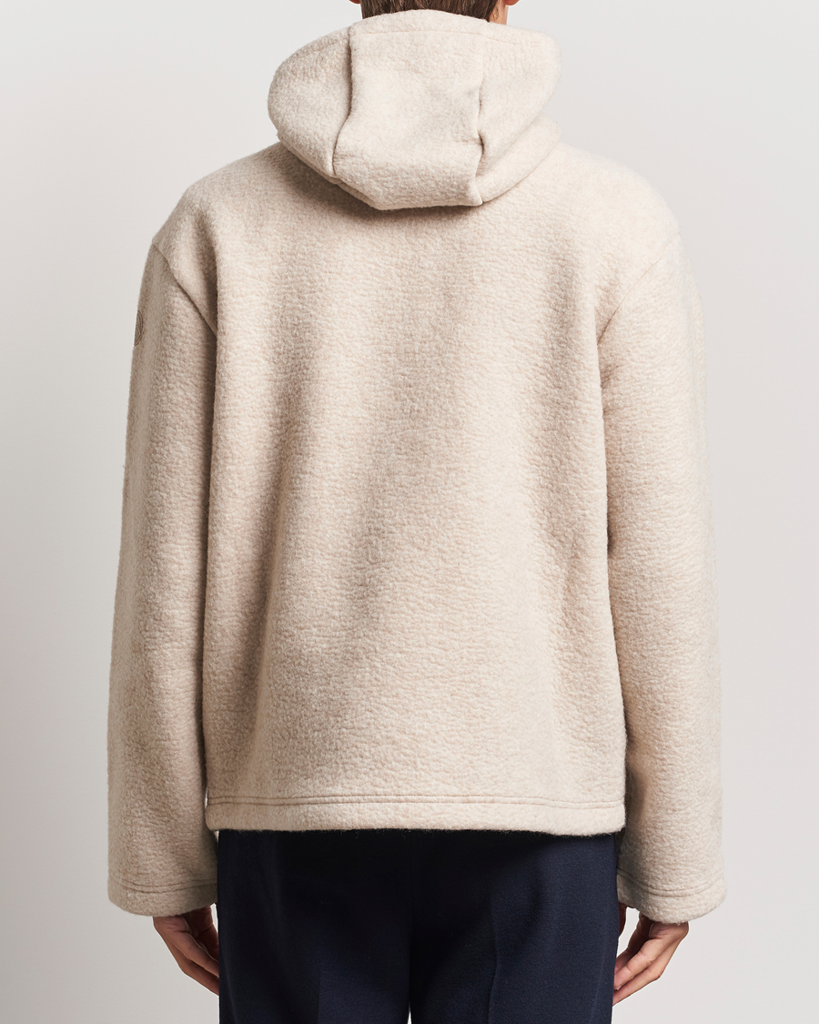 Herr | Tröjor | Moncler | Half Zip Hoodie Beige