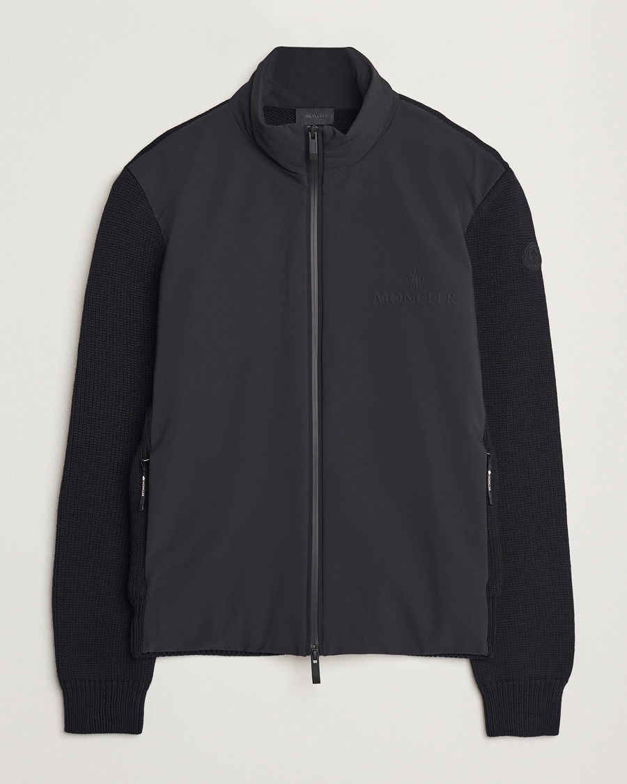 Herr | Tröjor | Moncler | Hybrid Zip Cardigan Black