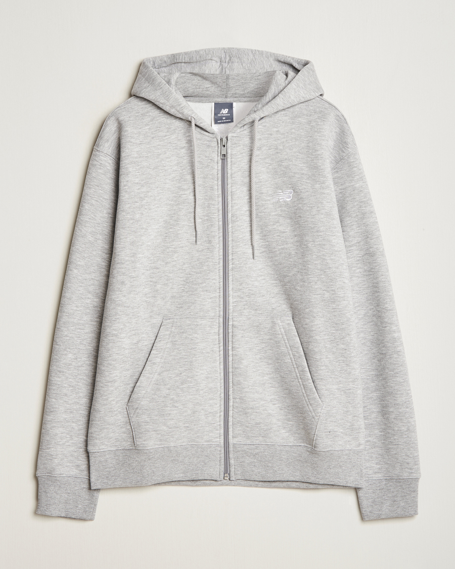 Herr | Tröjor | New Balance | Essentials Full Zip Fleece Hoodie Athletic Grey