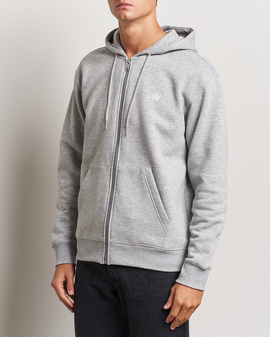 Herr | Tröjor | New Balance | Essentials Full Zip Fleece Hoodie Athletic Grey