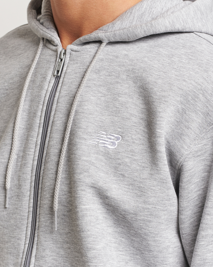 Herr | Tröjor | New Balance | Essentials Full Zip Fleece Hoodie Athletic Grey