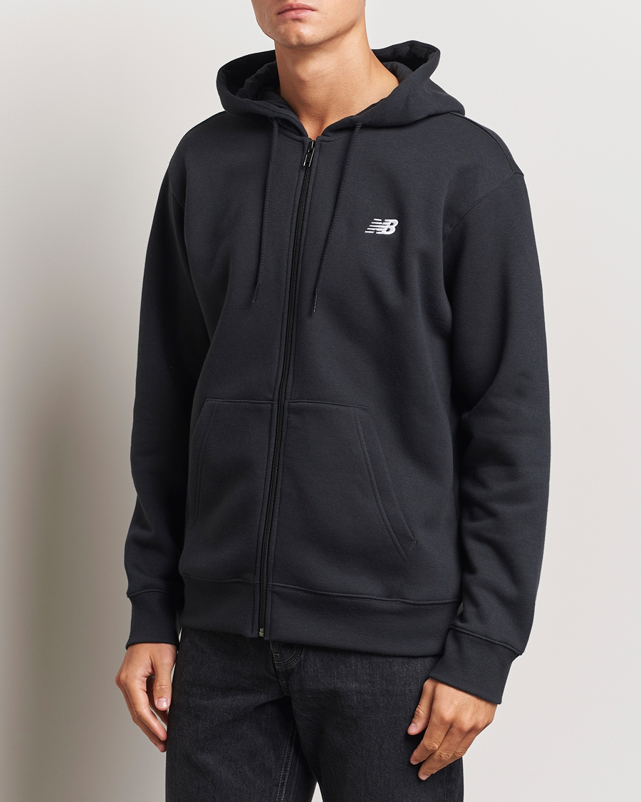 Herr | Tröjor | New Balance | Essentials Full Zip Fleece Hoodie Black