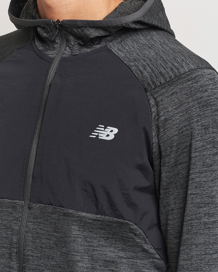 Herr | Tröjor | New Balance Running | Heat Grid Hooded Full Zip Black