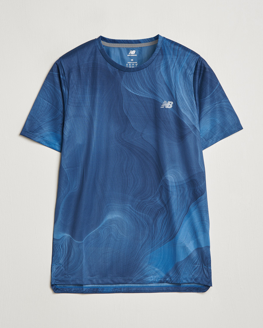 Herr | T-Shirts | New Balance Running | Athletics Run T-Shirt Blue Agate