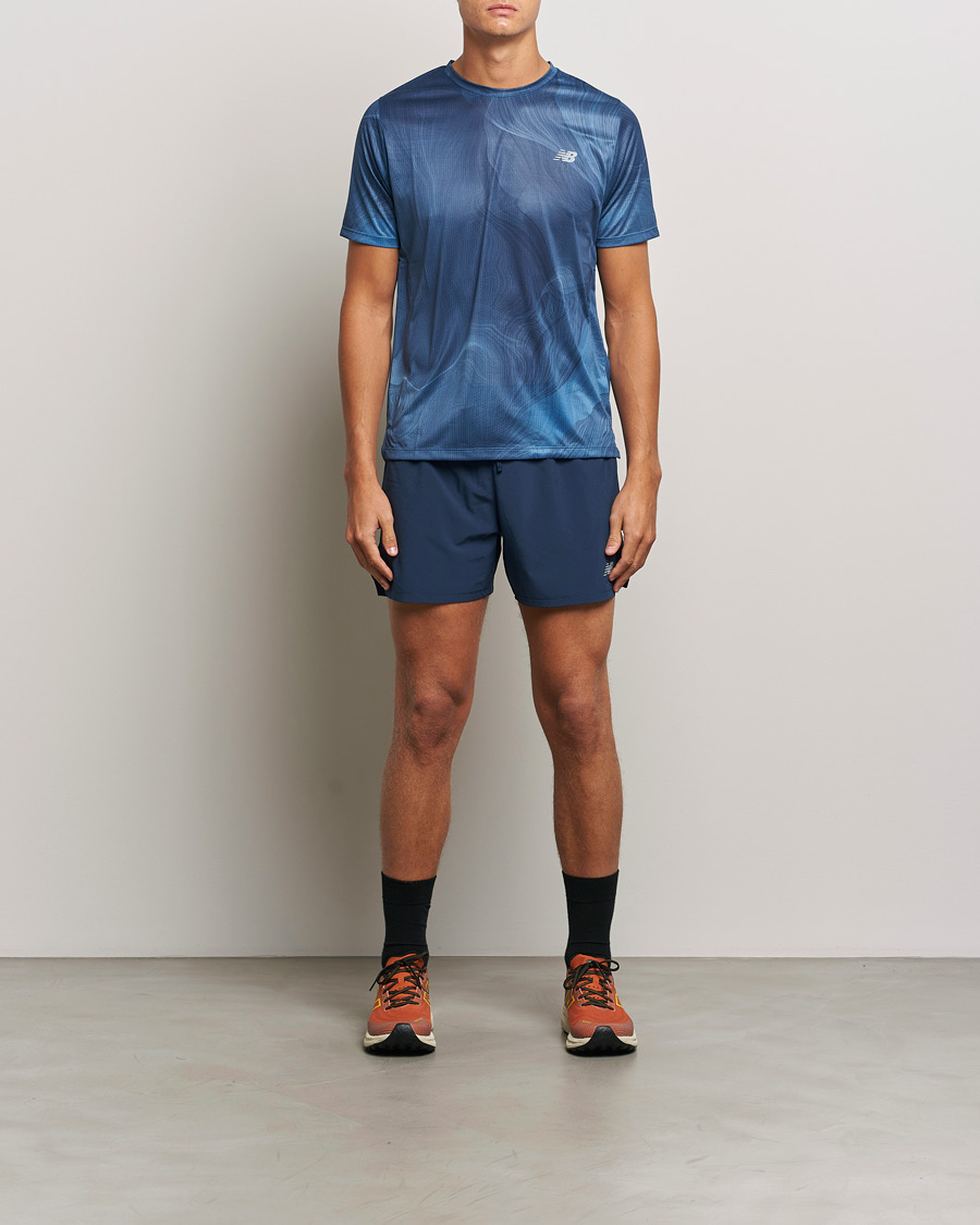 Herr | T-Shirts | New Balance Running | Athletics Run T-Shirt Blue Agate