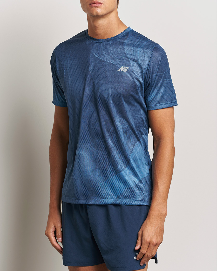 Herr | T-Shirts | New Balance Running | Athletics Run T-Shirt Blue Agate