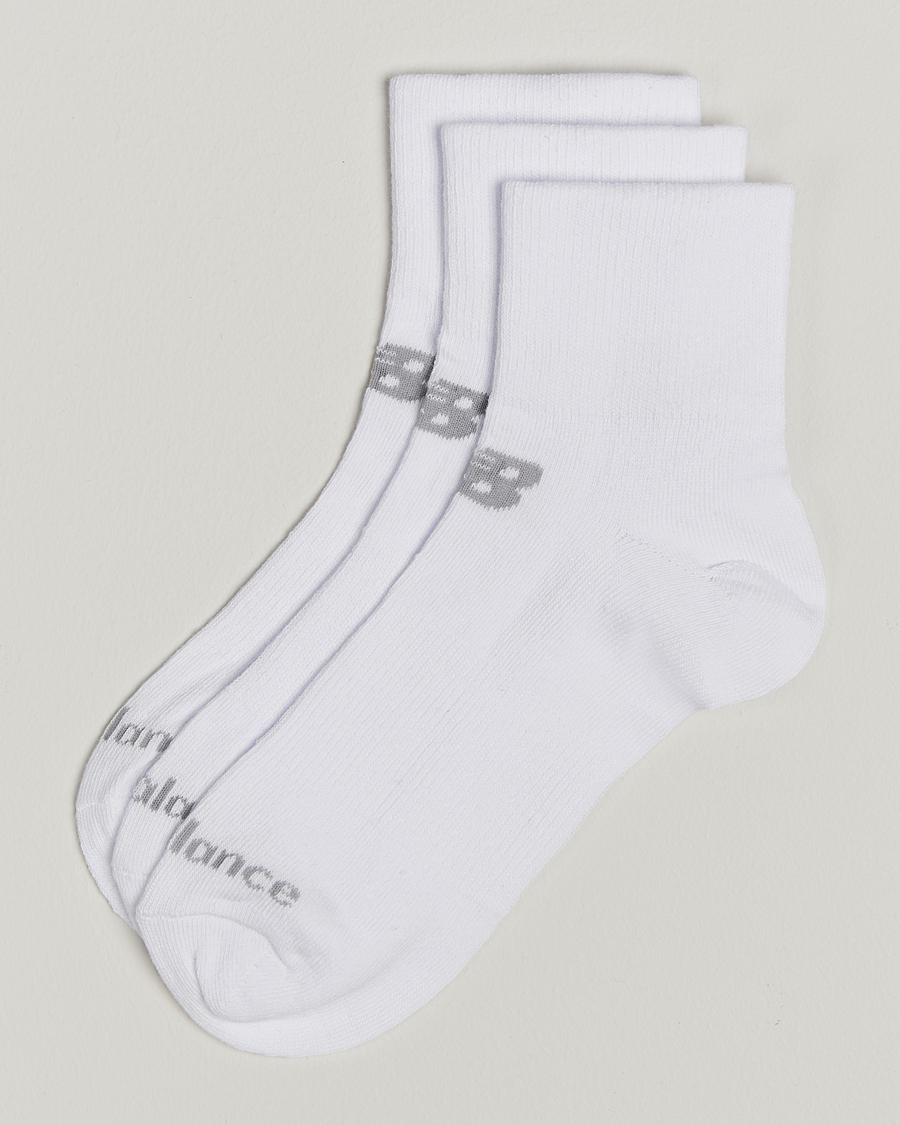 Herr | New Balance Running 3-Pack Performance Cotton Socks White | New Balance Running | 3-Pack Performance Cotton Socks White