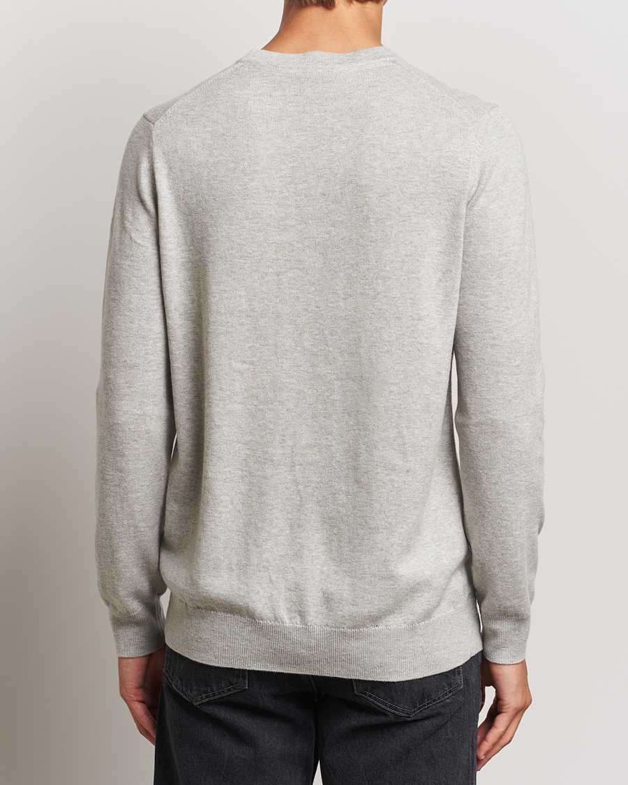Herr | Tröjor | Lyle & Scott | Cotton/Merino Crew Neck Jumper Light Grey Marl