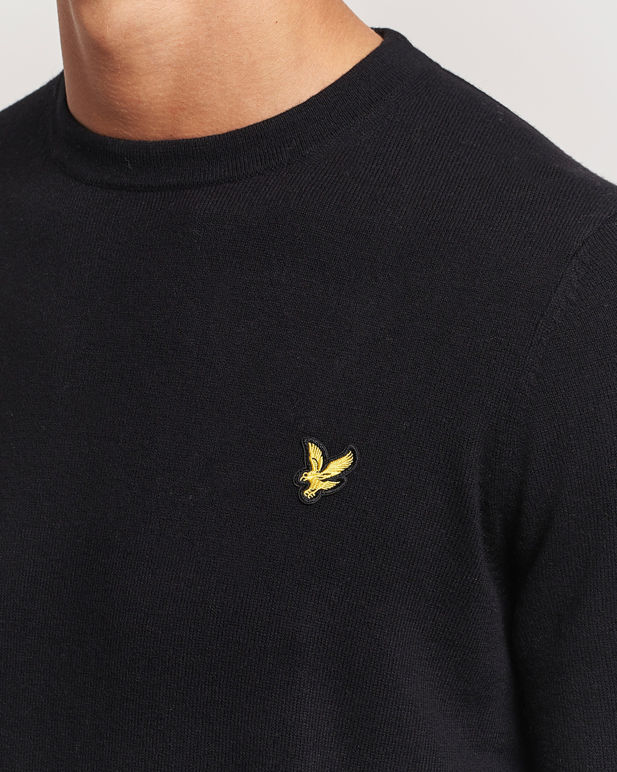 Herr | Tröjor | Lyle & Scott | Cotton/Merino Crew Neck Jumper Jet Black