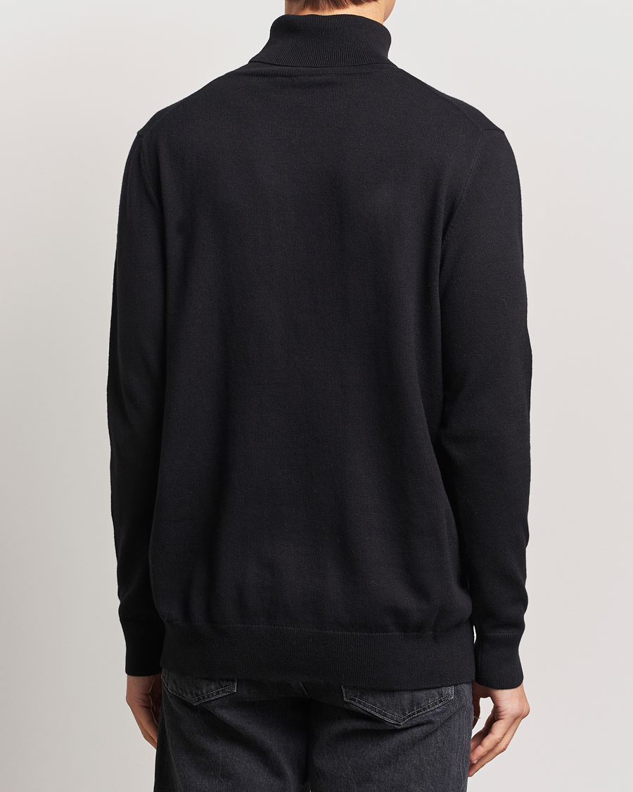 Herr | Tröjor | Lyle & Scott | Cotton/Merino Turtleneck Jet Black