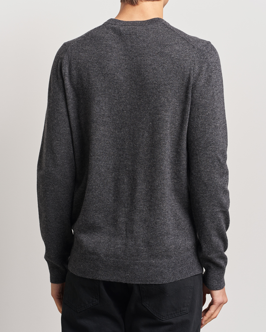 Herr | Tröjor | Lyle & Scott | Lambswool Crew Neck Pullover Charcoal Marl