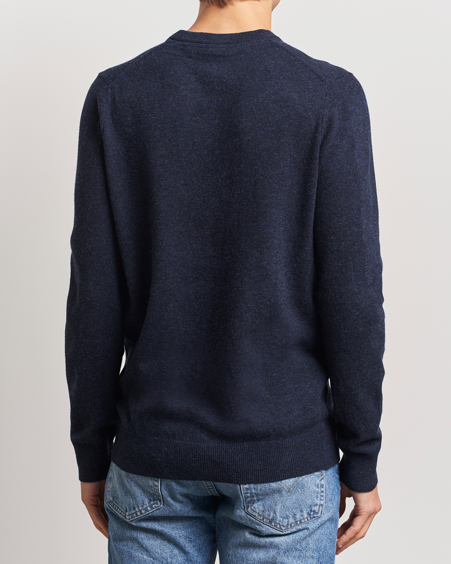 Herr | Tröjor | Lyle & Scott | Lambswool Crew Neck Pullover Dark Navy Marl