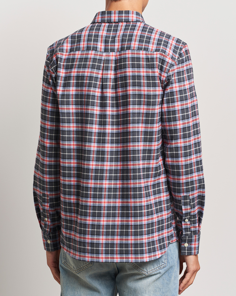 Herr | Skjortor | Lyle & Scott | Checked Flannel Shirt Blue Smoke