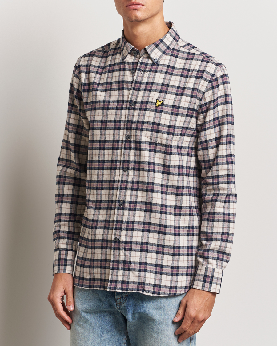 Herr | Skjortor | Lyle & Scott | Checked Flannel Shirt Dark Navy