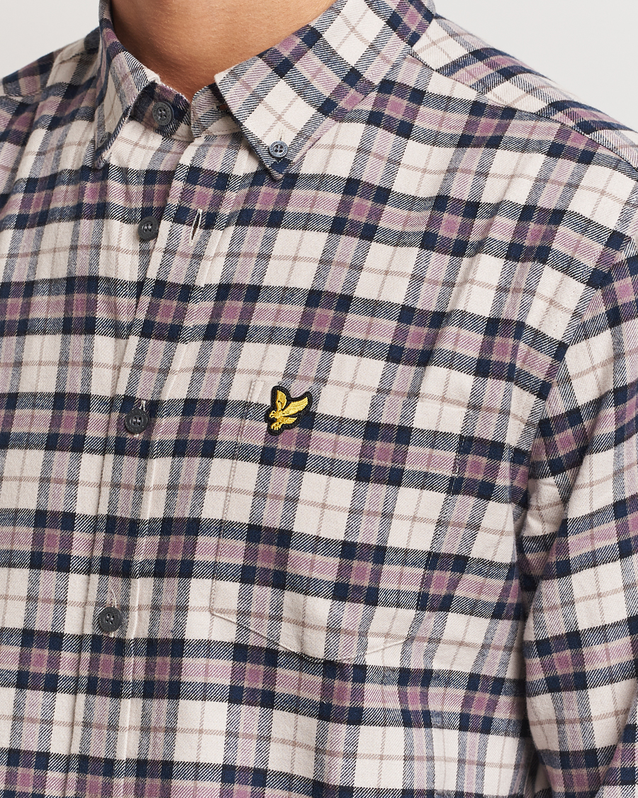 Herr | Skjortor | Lyle & Scott | Checked Flannel Shirt Dark Navy