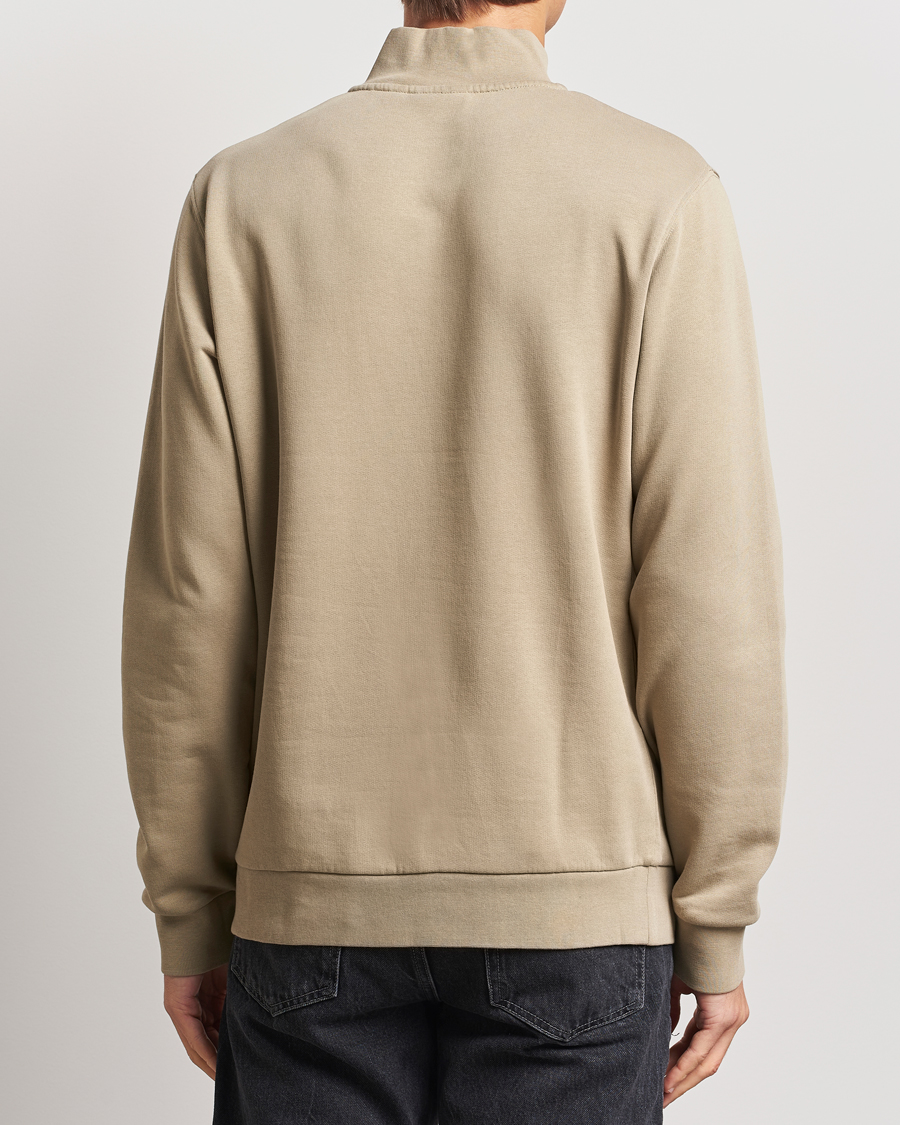 Herr | Tröjor | Lyle & Scott | Loopback Half Zip Sweater Sage Uniform