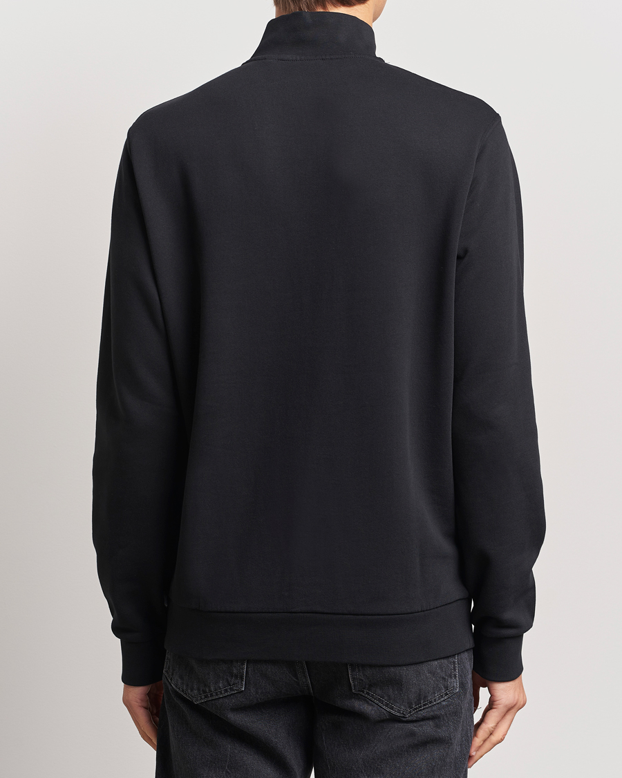 Herr | Tröjor | Lyle & Scott | Loopback Half Zip Sweater Jet Black