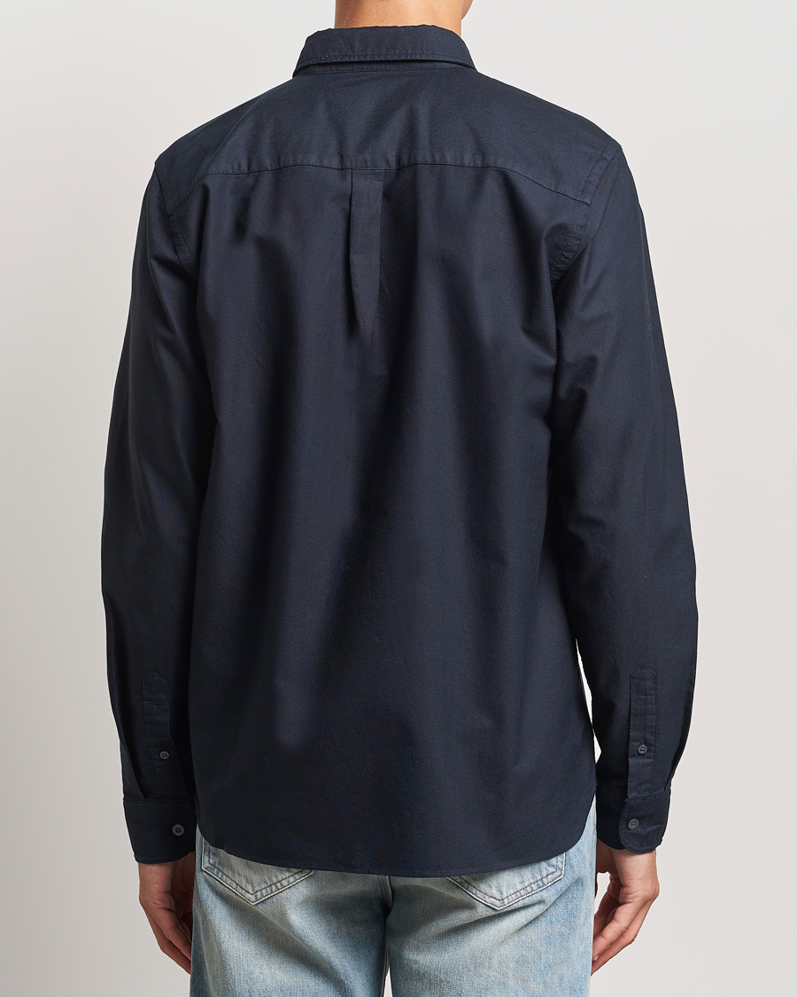 Herr | Skjortor | Lyle & Scott | Tonal Eagle Plain Oxford Shirt Dark Navy