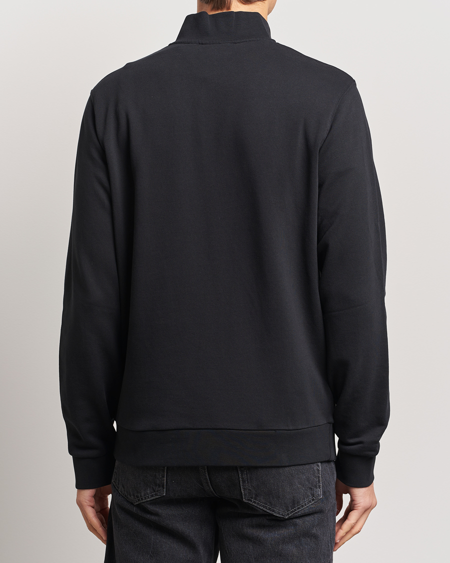 Herr | Tröjor | Lyle & Scott | Tonal Eagle Half Zip Sweater Jet Black
