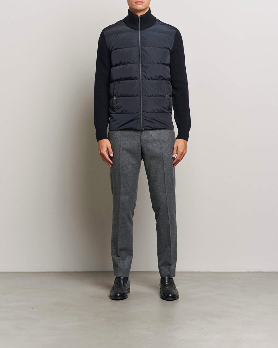 Herr | Jackor | Herno | Knitted Hybrid Jacket Navy