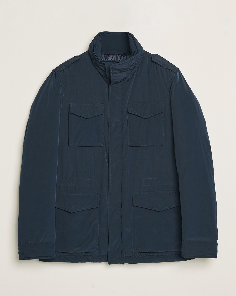 Herr | Jackor | Herno | Soft Nylon Field Jacket Navy