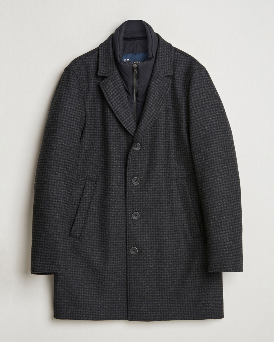 Herr | Jackor | Herno | Wool Zip Coat Charcoal