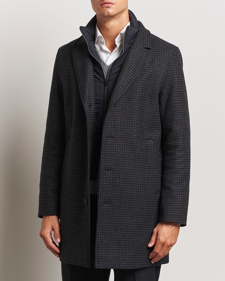 Herr | Jackor | Herno | Wool Zip Coat Charcoal