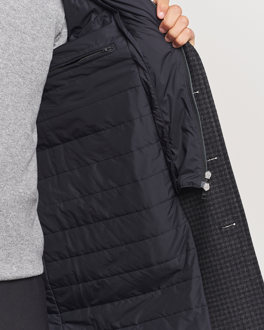 Herr | Jackor | Herno | Wool Zip Coat Charcoal