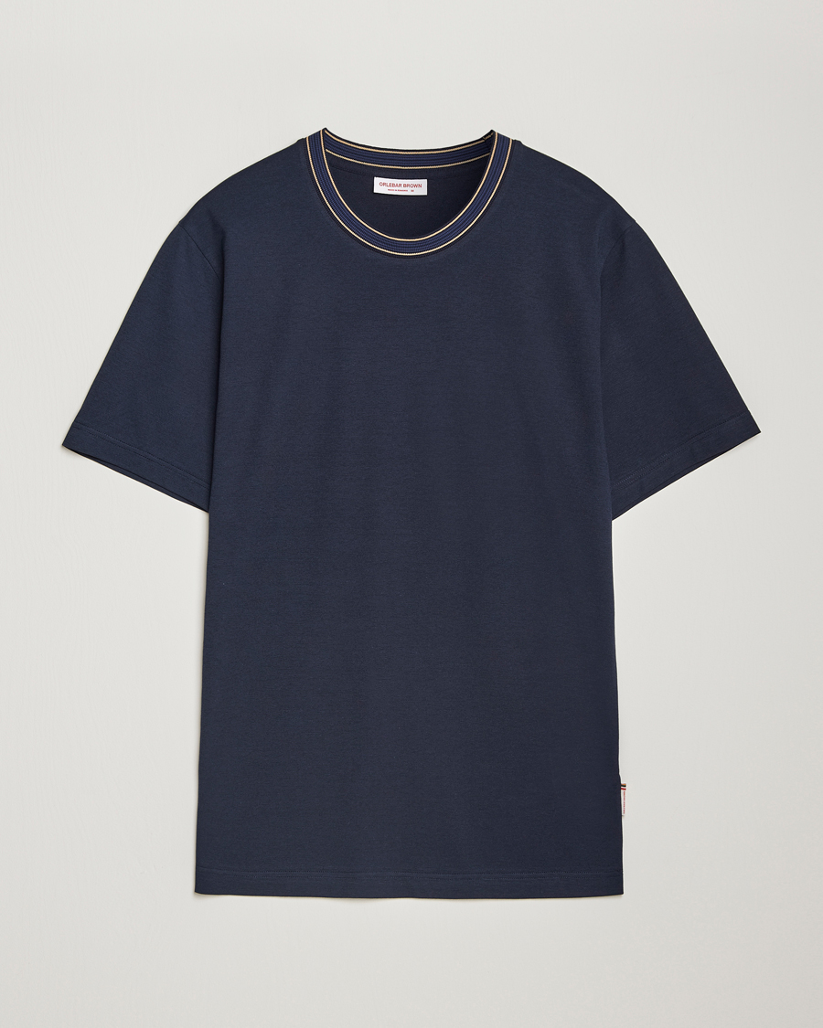 Herr | T-Shirts | Orlebar Brown | OB Standard Ribbon Tipping T-Shirt Night Iris