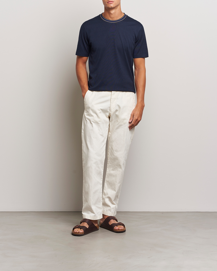 Herr | T-Shirts | Orlebar Brown | OB Standard Ribbon Tipping T-Shirt Night Iris