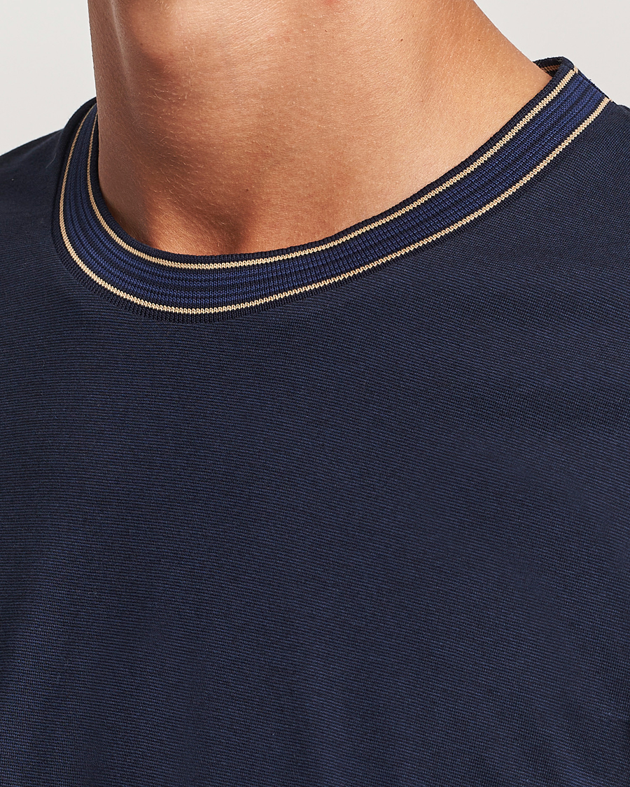 Herr | T-Shirts | Orlebar Brown | OB Standard Ribbon Tipping T-Shirt Night Iris