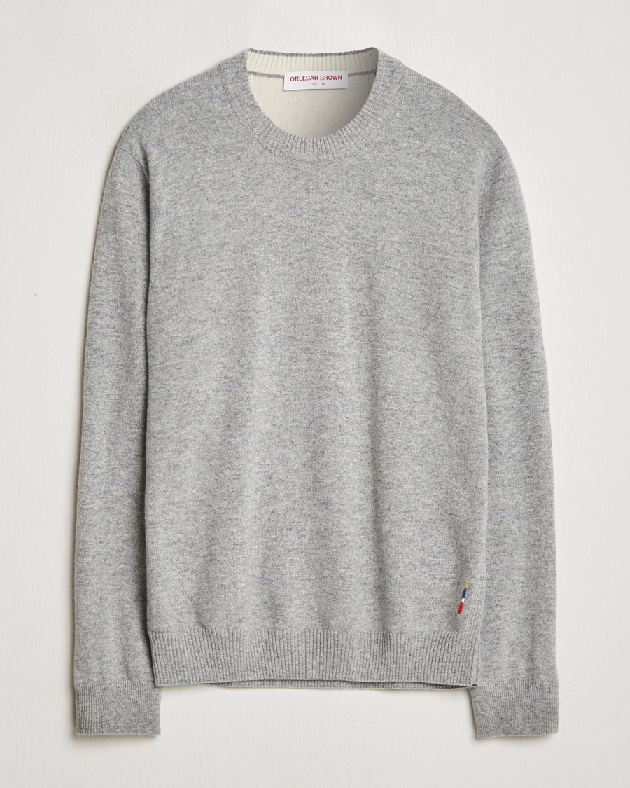 Herr | Tröjor | Orlebar Brown | Levar Cashmere Crewneck Oyster Grey