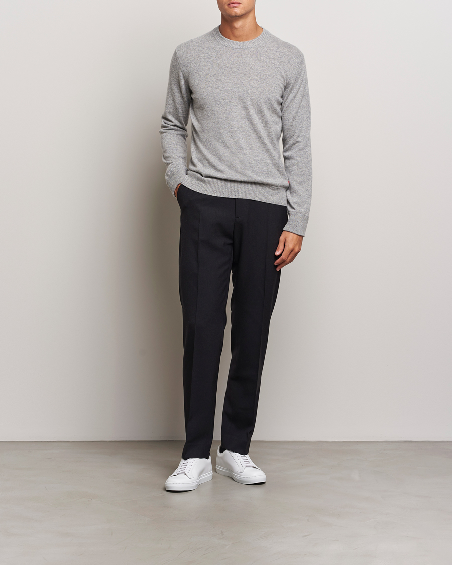 Herr | Tröjor | Orlebar Brown | Levar Cashmere Crewneck Oyster Grey
