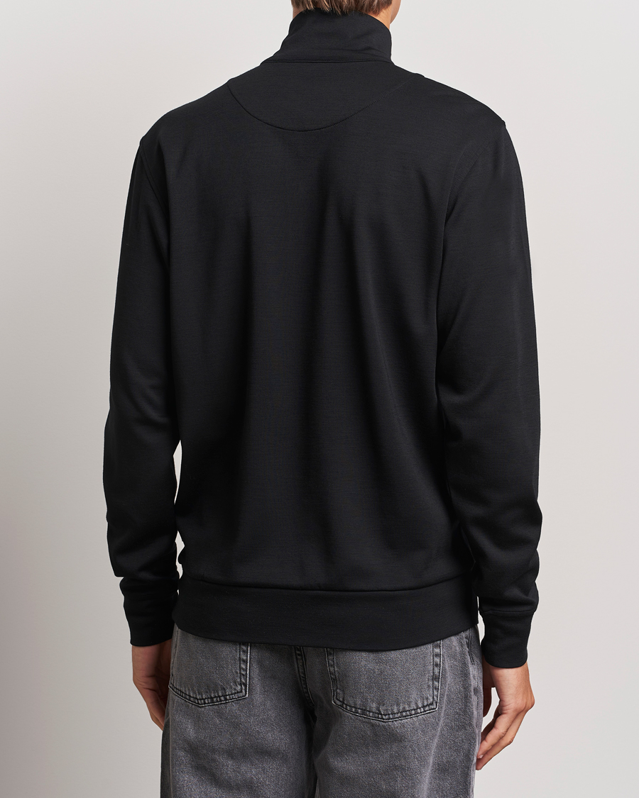 Herr | Tröjor | Orlebar Brown | Isar Graphite Merino Half Zip Black