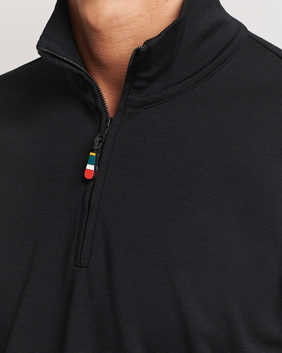 Herr | Tröjor | Orlebar Brown | Isar Graphite Merino Half Zip Black