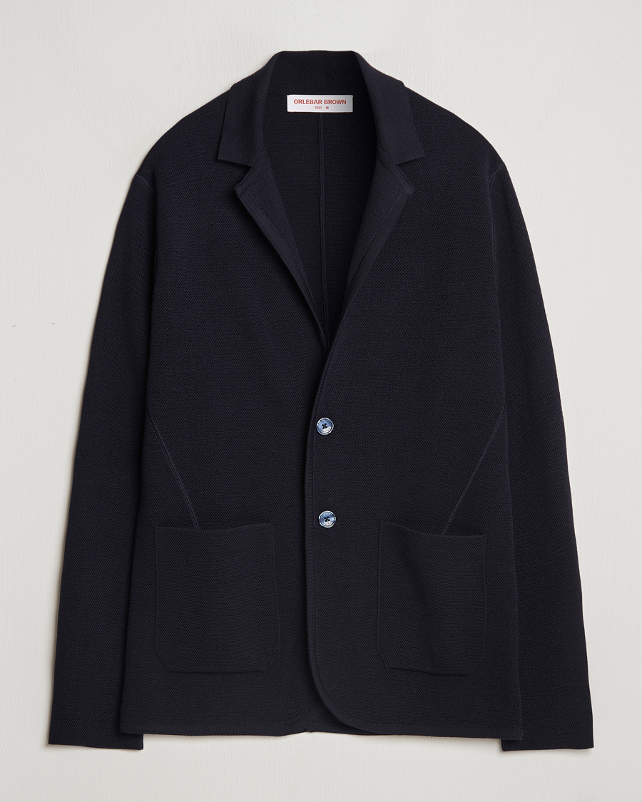 Herr | Kavajer | Orlebar Brown | Reiner Textured Lightweigt Blazer Night Iris