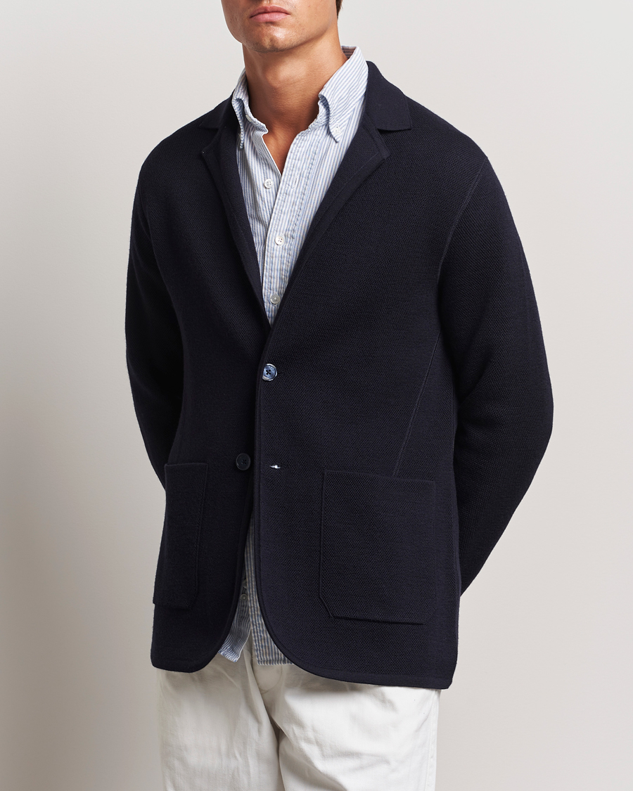 Herr | Kavajer | Orlebar Brown | Reiner Textured Lightweigt Blazer Night Iris