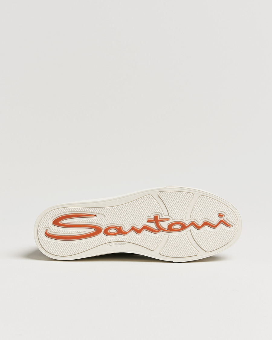 Herr | Santoni Double Buckle Sneakers Dark Brown Grain | Santoni | Double Buckle Sneakers Dark Brown Grain
