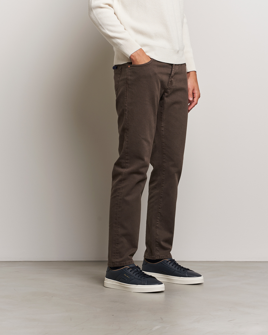 Herr | Santoni Double Buckle Sneakers Navy Grain | Santoni | Double Buckle Sneakers Navy Grain