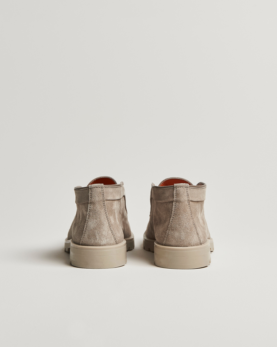Herr | Santoni Open Chukka Boot Taupe Suede | Santoni | Open Chukka Boot Taupe Suede