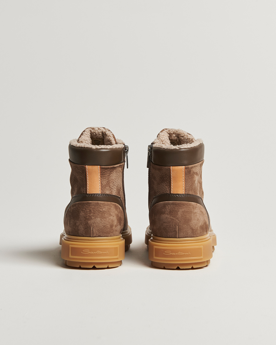 Herr | Santoni St Moritz Winter Boot Brown Nubuck | Santoni | St Moritz Winter Boot Brown Nubuck