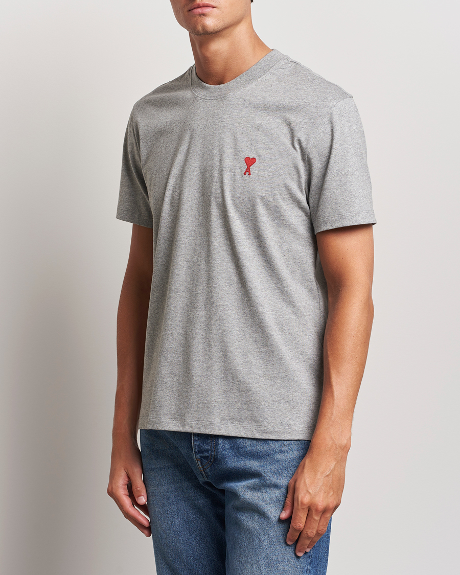Herr | T-Shirts | AMI | Heart Logo T-Shirt Heather Grey