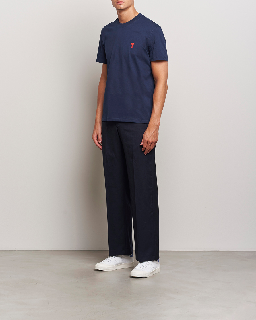 Herr | T-Shirts | AMI | Heart Logo T-Shirt Nautic Blue