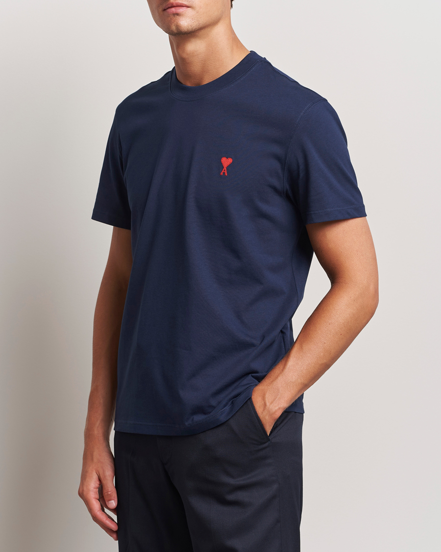 Herr | T-Shirts | AMI | Heart Logo T-Shirt Nautic Blue