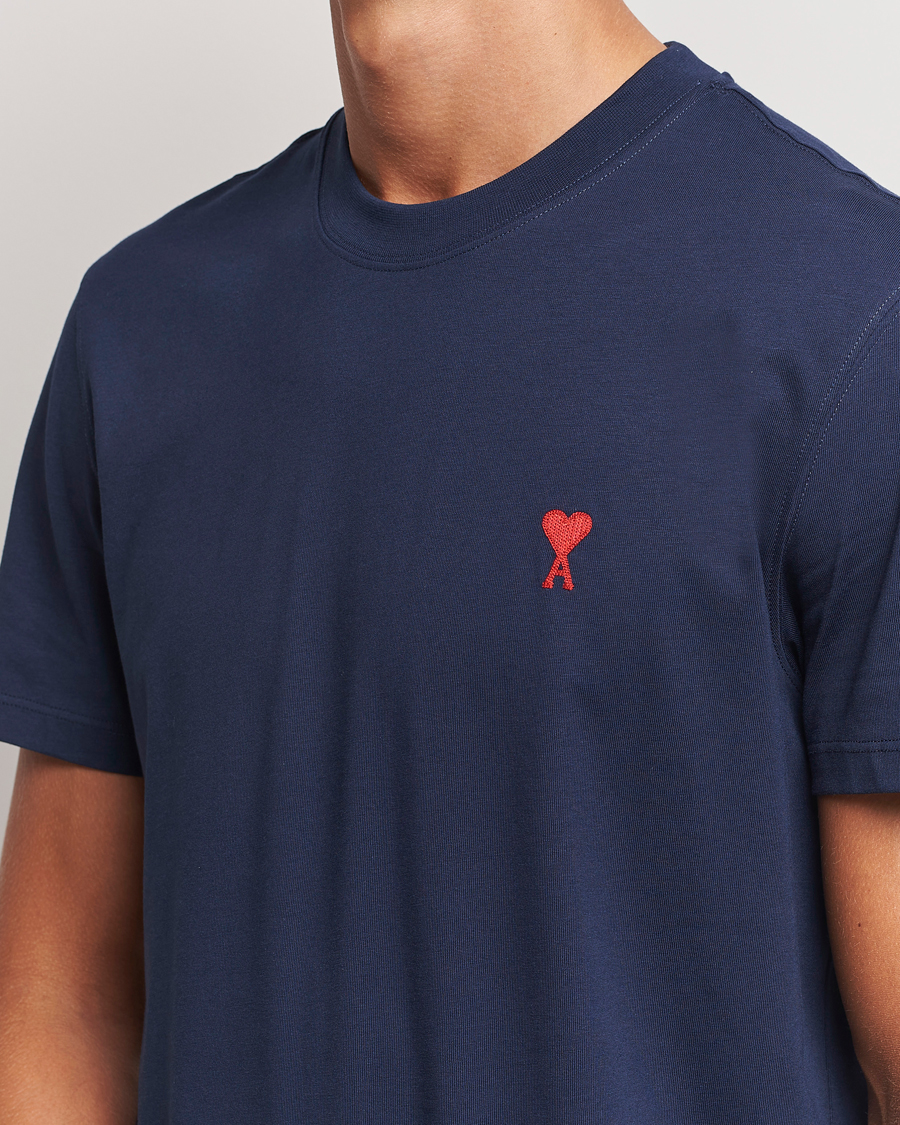 Herr | T-Shirts | AMI | Heart Logo T-Shirt Nautic Blue