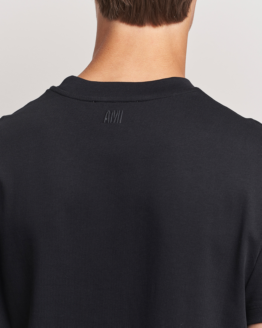 Herr | T-Shirts | AMI | Tonal Heart Logo T-Shirt Black